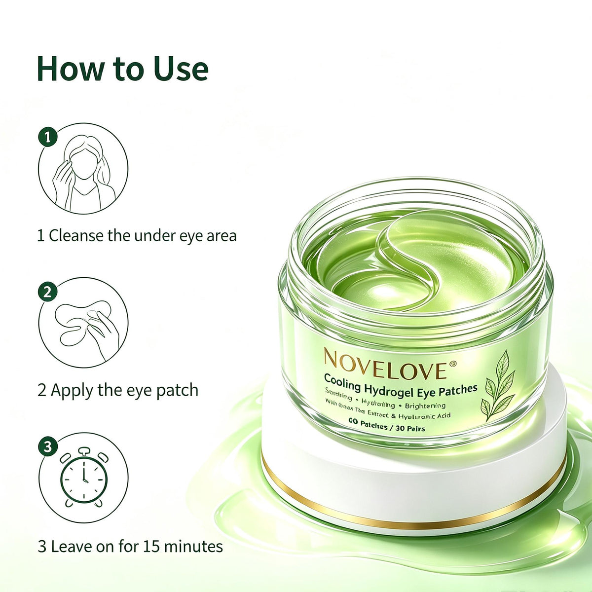 NOVELOVE® Cooling Hydrogel Eye Patches